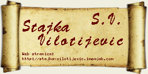 Stajka Vilotijević vizit kartica